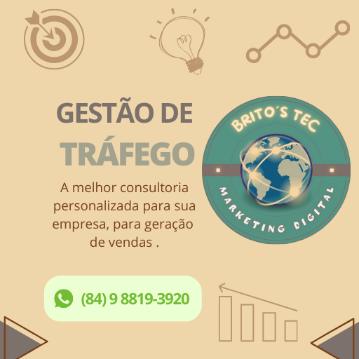 Gestor de Tráfego Pago: Brito´s Tec Mkt Digital